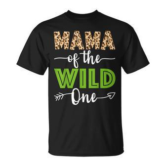 Mama Of The Wild One Zoo Animal 1St Birthday Safari Theme T-Shirt - Seseable