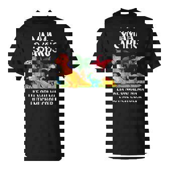 Mamasaurus Saurus Mama Mom Dinosaur Matching T-Shirt - Thegiftio