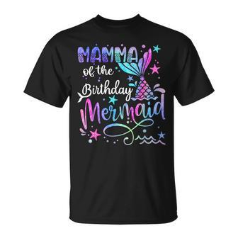 Mamma Of The Birthday Mermaid Matching Family Father's Day T-Shirt - Monsterry