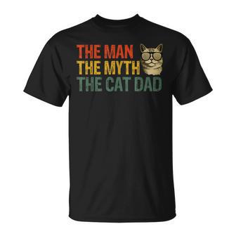 The Man The Myth The Cat Dad Cat Daddy Vintage T-Shirt - Monsterry AU