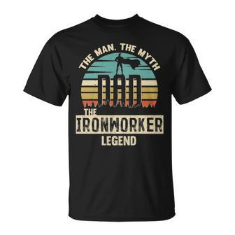 Man Myth Legend Dad Ironworker T-Shirt | Mazezy