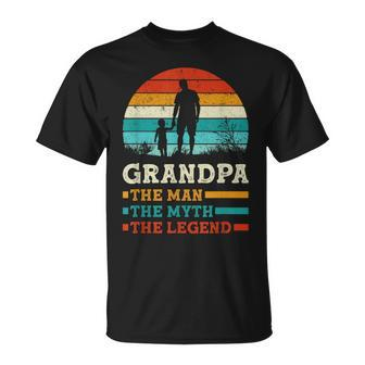 The Man The Myth The Legend Fun Sayings Father's Day Grandpa T-Shirt - Monsterry AU