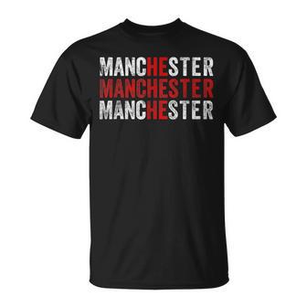 Manchester England Flag Uk T-Shirt - Seseable