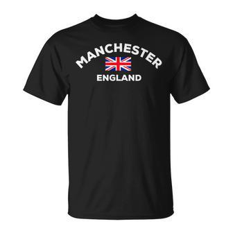 Manchester England Uk United Kingdom Union Jack Flag City T-Shirt - Monsterry AU
