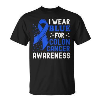 In March I Wear Blue For Colorectal Colon Cancer Awareness T-Shirt - Thegiftio UK