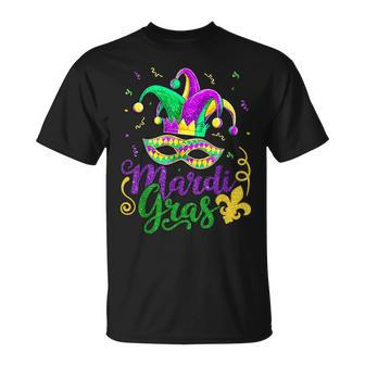Mardi Gras 2024 S Girls Mask Beads New Orleans Party T-Shirt - Seseable