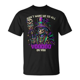 Mardi Gras Priest Top Hat New Orleans Witch Doctor Voodoo T-Shirt | Mazezy