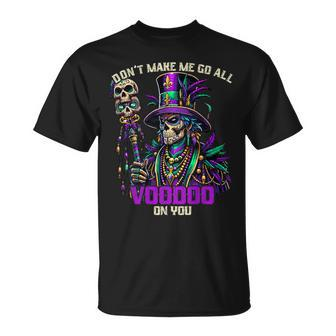 Mardi Gras Priest Top Hat New Orleans Witch Doctor Voodoo T-Shirt - Seseable