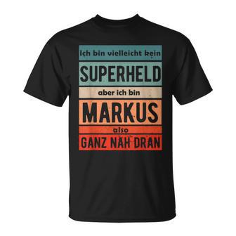 Markus First Name Lettering Boys T-Shirt - Seseable