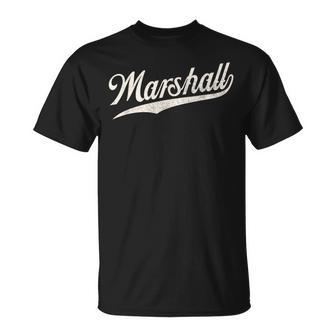 Marshall Name Retro Vintage Marshall Given Name T-Shirt - Seseable
