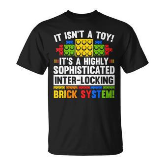 Master Builder Bricks Blocks Play Toys T-Shirt | Mazezy