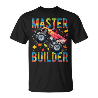 Master Builder Building Blocks Monster Truck T-Shirt - Seseable