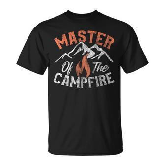 Master Of The Campfire Adult Camping Camp T-Shirt - Monsterry UK