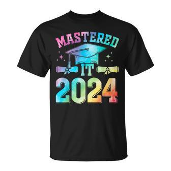 Mastered It 2024 Master Degree Graduation Tie Dye T-Shirt - Thegiftio UK