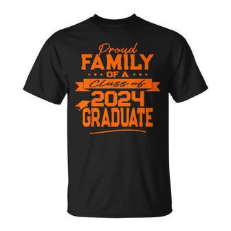 Matching Orange Proud Family Class Of 2024 Graduate Ceremony T-Shirt - Seseable