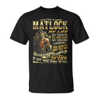 Matlock Family Name Matlock Last Name Team T-Shirt - Seseable