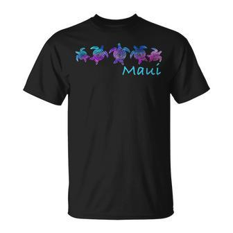 Maui Hawaii Beach Tribal Turtle T-Shirt - Monsterry