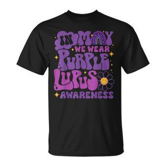 In May We Wear The Purple Lupus Awareness Warrior Ribbon T-Shirt - Monsterry