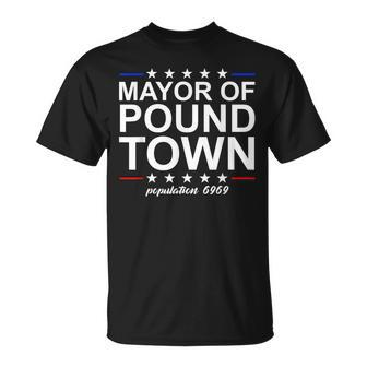 Mayor Of Pound Town Adult Humor Pound Town T-Shirt - Seseable