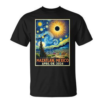 Mazatlan Mexico Total Solar Eclipse 2024 Starry Night T-Shirt | Mazezy