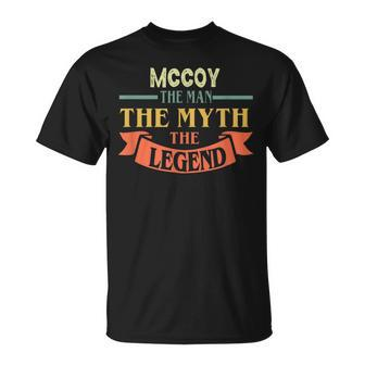 Mccoy The Man The Myth The Legend Custom Name T-Shirt - Monsterry