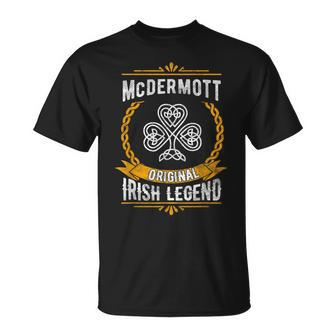 Mcdermott Irish Name Vintage Ireland Family Surname T-Shirt - Seseable