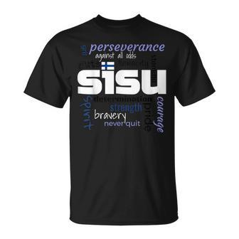 The Meaning Of Finnish Sisu Definition Novelty T-Shirt - Monsterry