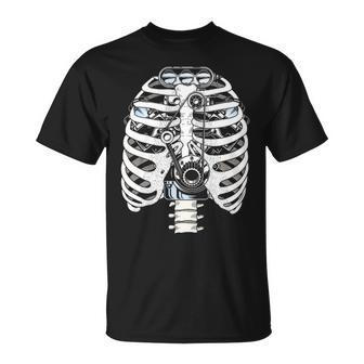 Mechanic Car Engineer Skeleton Mechanics T-Shirt | Mazezy