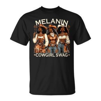 Melanin Cowgirls African Melanin Cowgirl Swag Black History T-Shirt | Mazezy CA