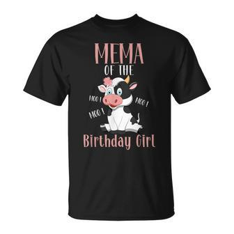 Mema Cow Cute Cow Farmer Birthday Matching Family T-Shirt - Monsterry