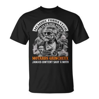 Membre Fondateur Du Club Desieux Motards Grincheux T-Shirt - Cadeauxyz