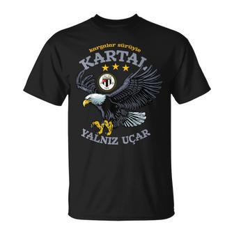Men's Besiktas Kartal Yalniz Ucar Black S T-Shirt - Seseable