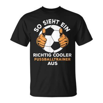 Men's Richtig Cool Football Trainer Black S T-Shirt - Seseable