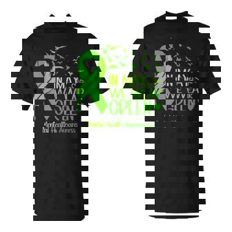 Mental Health Awareness Green Ribbon In May We Wear Green T-Shirt - Thegiftio