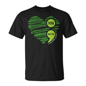 Mental Health Awareness Heart Wear Green For Mental Health T-Shirt | Mazezy DE