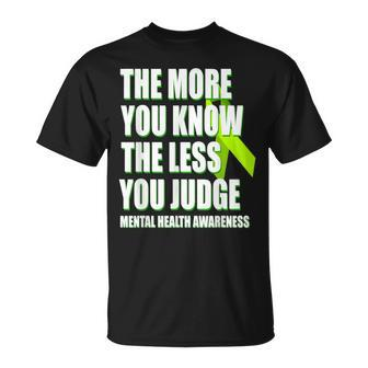 Mental Health Awareness T Ribbon Support May Month T-Shirt - Seseable