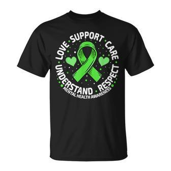 Mental Health Family Support Green Mental Health Awareness T-Shirt | Mazezy