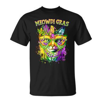 Meowdi Gras Mardi Gras Cat Lover New Orleans Louisiana Usa T-Shirt - Monsterry AU