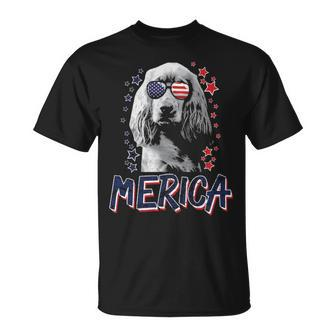 Merica English Cocker Spaniel Dog 4Th Of July Usa T-Shirt | Mazezy
