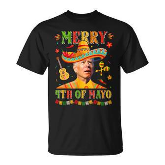 Merry 4Th Of Mayo Sombrero Joe Biden Cinco De Mayo Mexican T-Shirt - Seseable