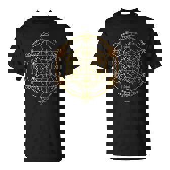 Metatron's Cube Sacred Geometry Yoga Pray Gold Camiseta Camiseta Camiseta unisex - Regaloses