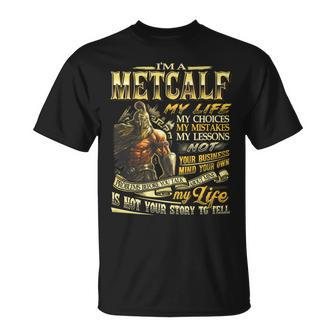 Metcalf Family Name Metcalf Last Name Team T-Shirt - Seseable