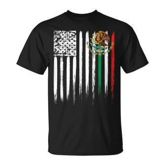 Mexican American Flags T T-Shirt - Monsterry DE