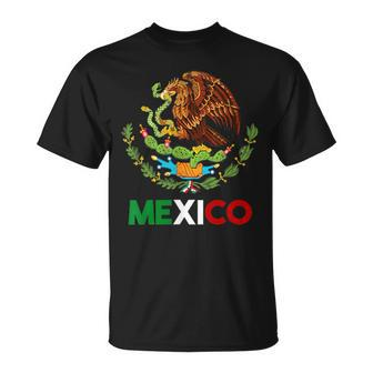 Mexico Mexican Flag Pride Patriotic Eagle Red Green And Whit T-Shirt | Mazezy AU