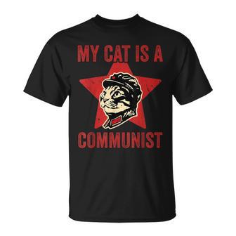 Mi Gato Es Un Comunistaintage Divertido Gato Amante Dicho Camiseta unisex - Regaloses
