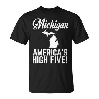 Michigan America's High Five T-Shirt - Monsterry