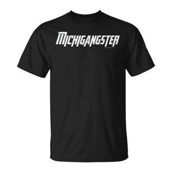 Michigangster Detroit Michigan Midwest Mitten T-Shirt - Monsterry DE