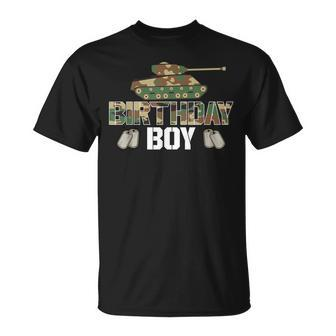 Military Theme Birthday Party Army Birthday Boy T-Shirt - Monsterry CA