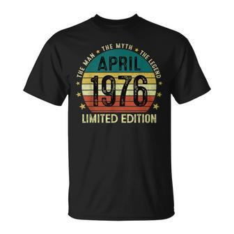 Millésime 1976 48 Ans Homme Cadeauintage Avril 1976 T-Shirt - Cadeauxyz