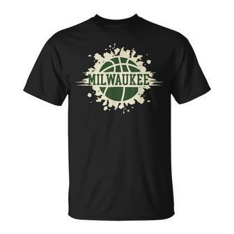 Milwaukee Basketball Wisconsin Basketball Wi B-Bal Fan T-Shirt - Monsterry UK